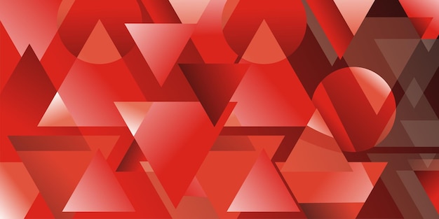 Vector de diseño de fondo geométrico abstracto rojo