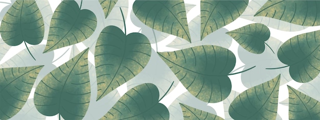 Vector de diseño de fondo de hojas para un entorno verde
