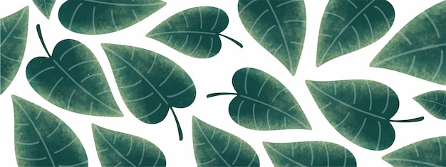 Vector de diseño de fondo de hojas para un entorno verde
