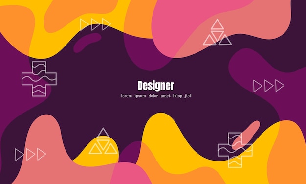 vector de diseño de fondo líquido abstracto