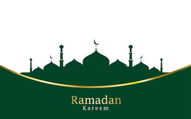 Vector diseño de fondo de la mezquita Ramadan Kareem