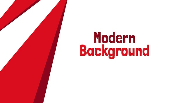 Vector de diseño de fondo moderno blanco y rojo