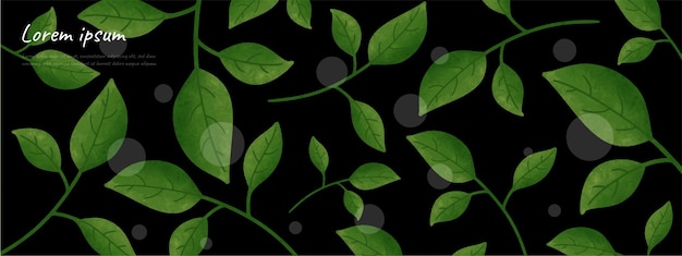 Vector de diseño de fondo de naturaleza de hojas para fondo de entorno verde