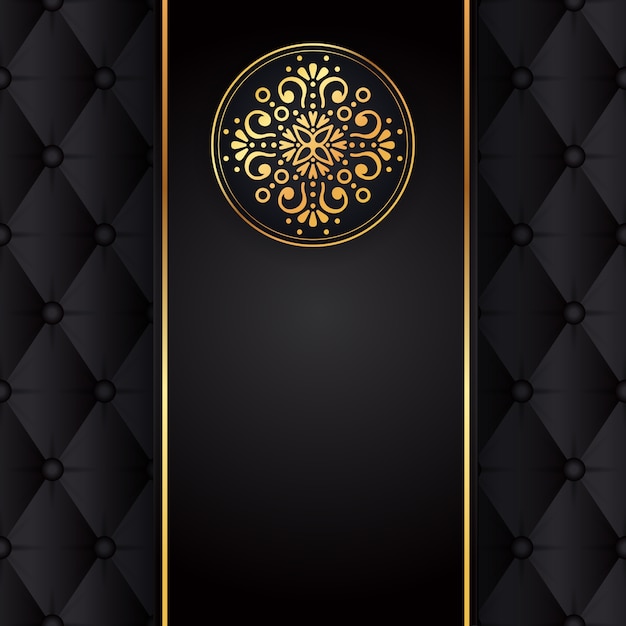 Vector de diseño de fondo negro oro