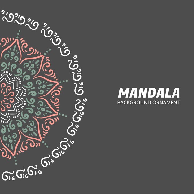 Vector de diseño de fondo de ornamento de mandala