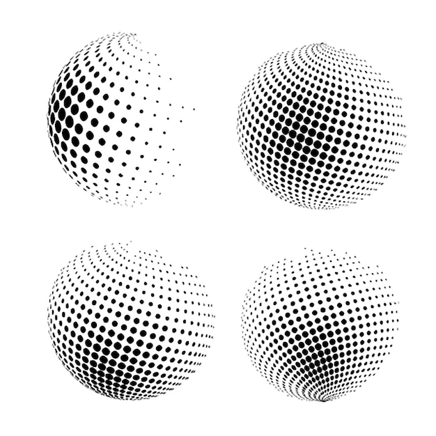 Vector de diseño de fondo con textura de globo de semitono de grunge abstractoVector de diseño de fondo con textura de globo de semitono de grunge abstracto