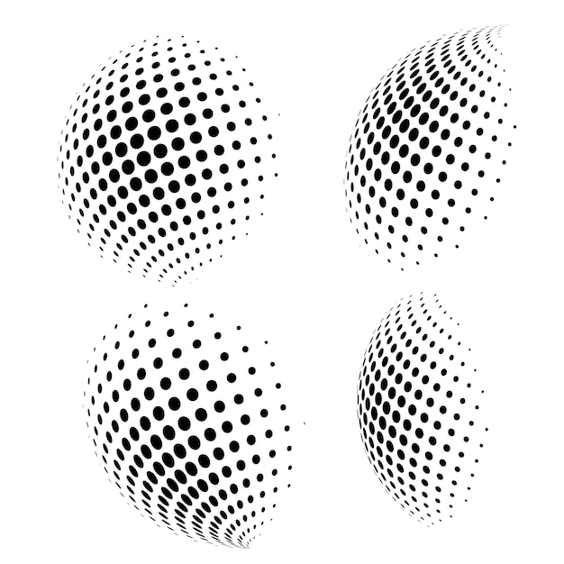 Vector de diseño de fondo texturizado de globo de semitono abstracto grunge