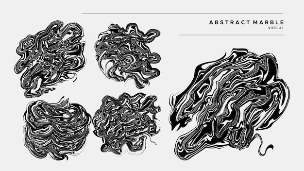 Vector de diseño de forma de tinta de mármol acrílico abstracto.
