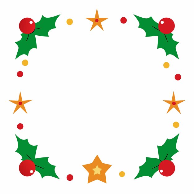 Vector de diseño de la frontera de los elementos de Navidad