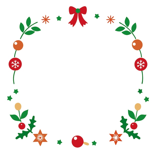 Vector de diseño de la frontera de los elementos de Navidad