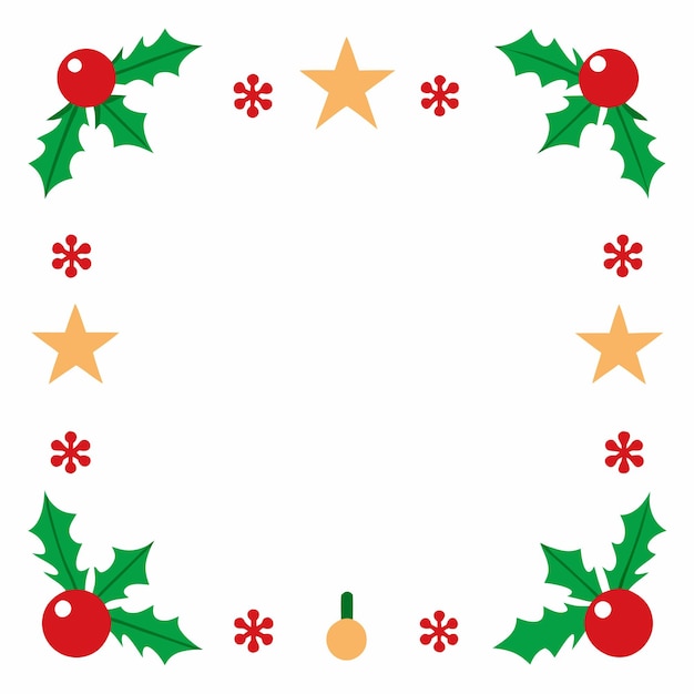 Vector de diseño de la frontera de los elementos de Navidad