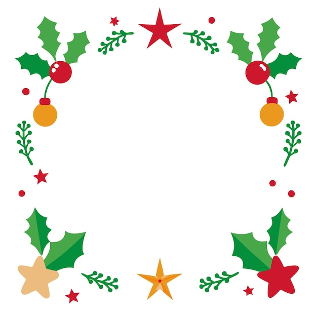 Vector de diseño de la frontera de los elementos de Navidad