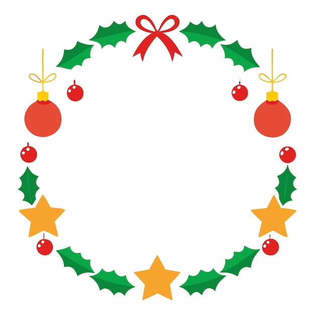 Vector de diseño de la frontera de los elementos de Navidad
