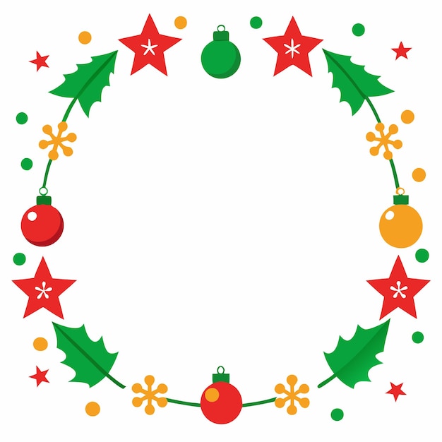 Vector de diseño de la frontera de los elementos de Navidad