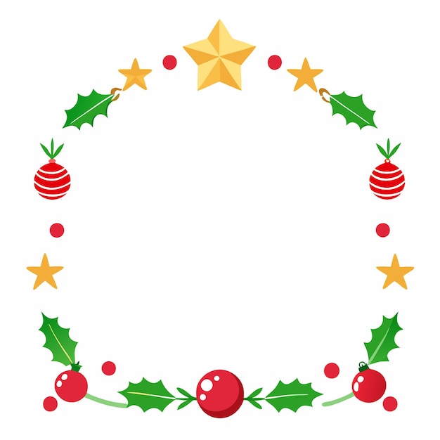 Vector de diseño de la frontera de los elementos de Navidad