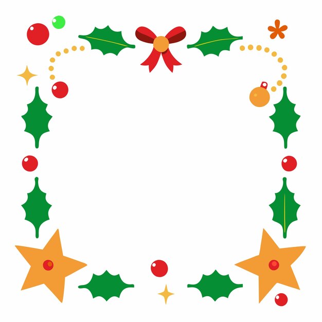 Vector de diseño de la frontera de los elementos de Navidad