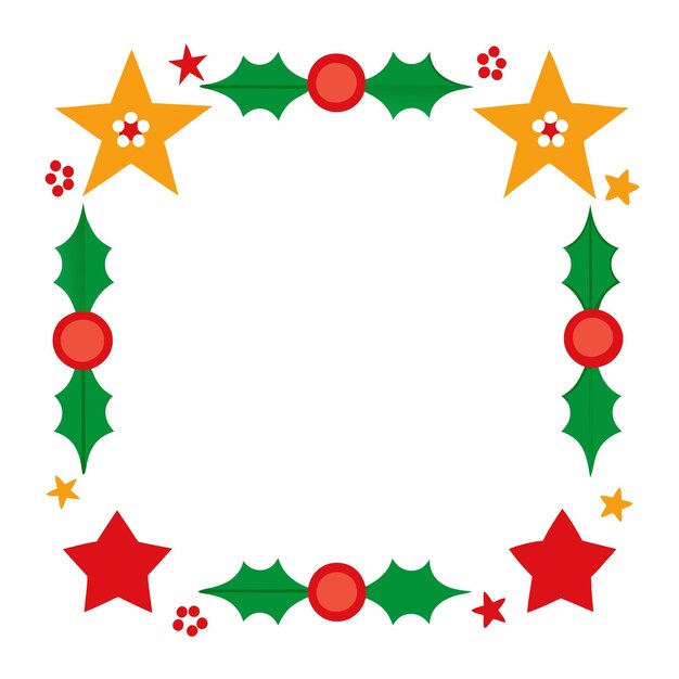 Vector de diseño de la frontera de los elementos de Navidad