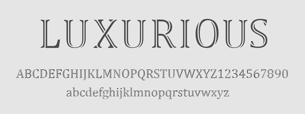 Vector vector de diseño de fuentes serif