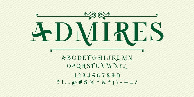 Vector de diseño de fuentes serif