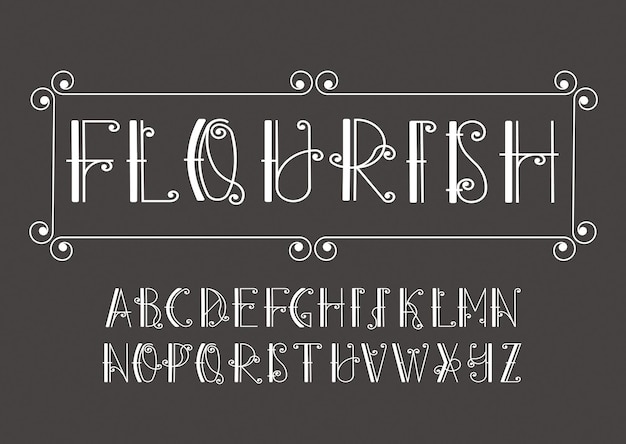 Vector de diseño de fuentes serif