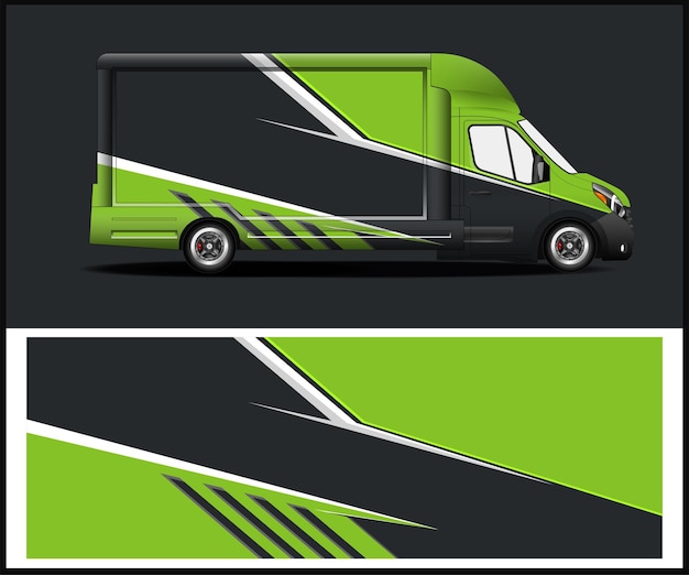 Vector de diseño gráfico de vehículos de envoltura de automóviles
