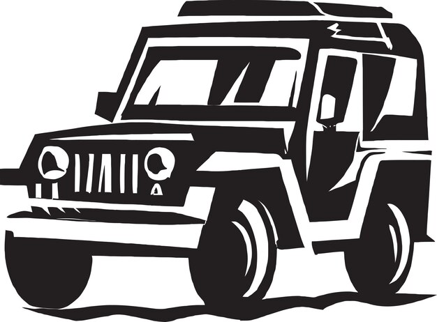 Vector el vector de diseño del icono de jeep scrambler