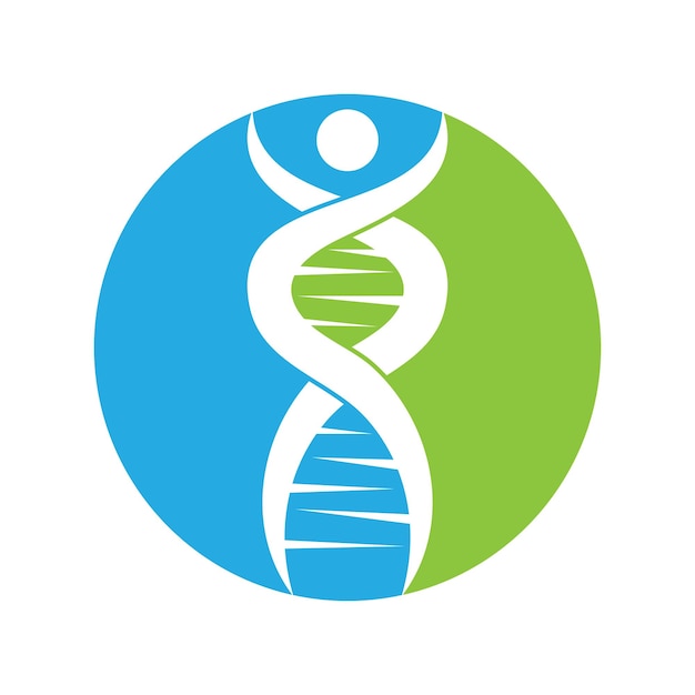 Vector de diseño de icono de logotipo de ADN humano