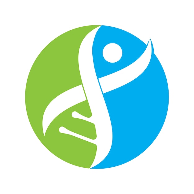 Vector de diseño de icono de logotipo de ADN humano
