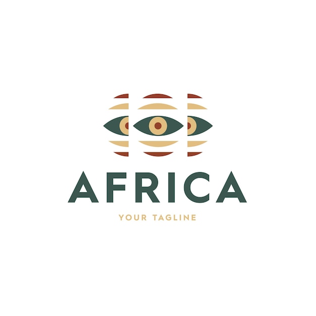 Vector vector de diseño de icono de logotipo de áfrica