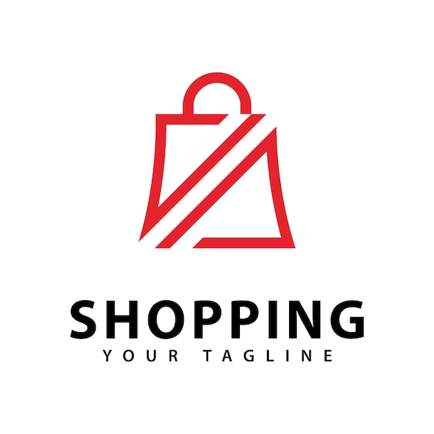 Vector de diseño de icono de logotipo de bolsa de compras