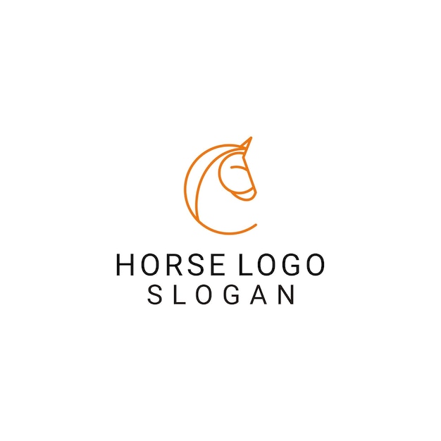 Vector de diseño de icono de logotipo de caballo