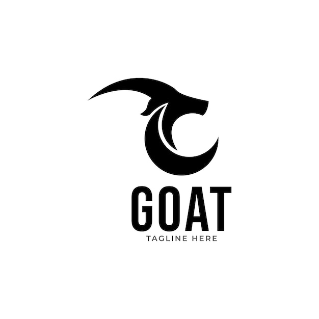 vector de diseño de icono de logotipo de cabra.