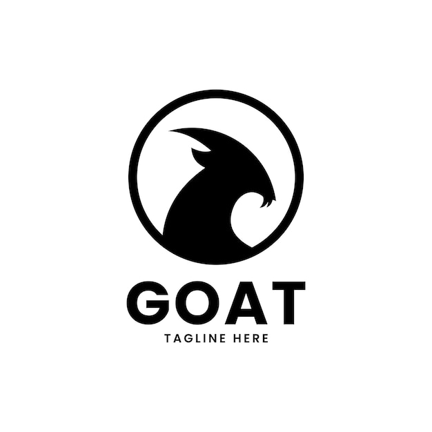 vector de diseño de icono de logotipo de cabra