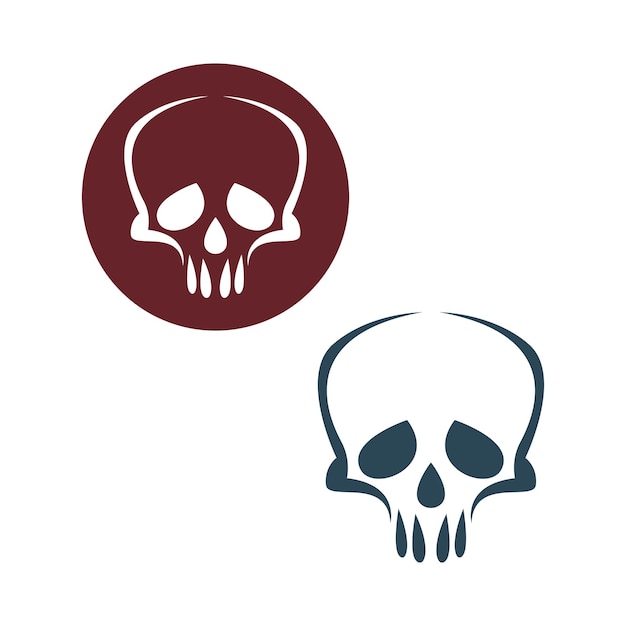 Vector de diseño de icono de logotipo de calavera