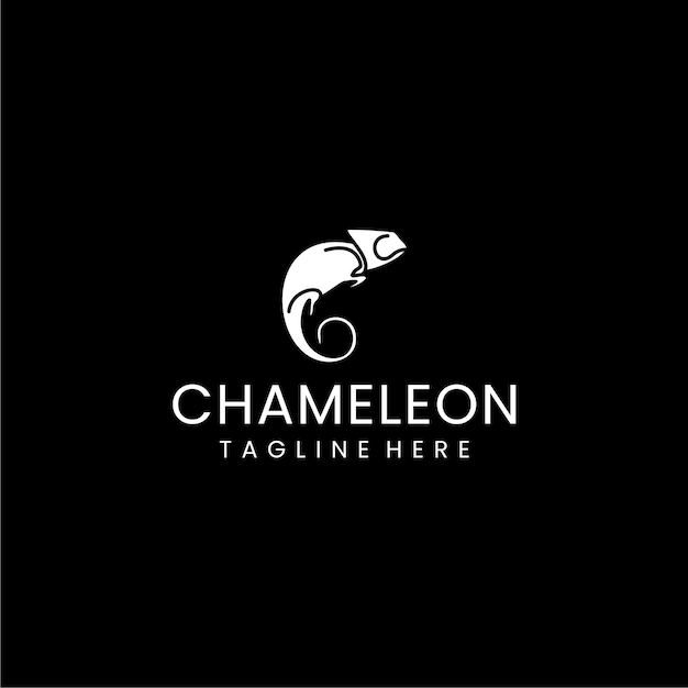 Vector de diseño de icono de logotipo de camaleón