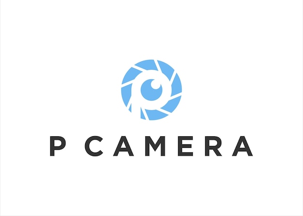 vector de diseño de icono de logotipo de cámara p