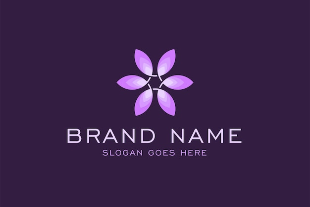 Vector de diseño de icono de logotipo de flor