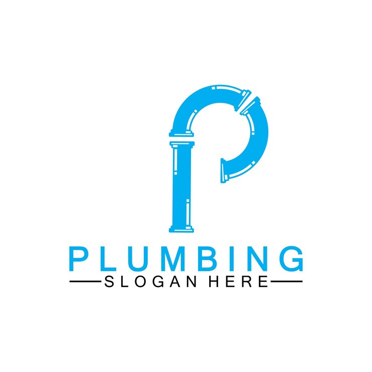 Vector vector de diseño de icono de logotipo de fontanería letra p