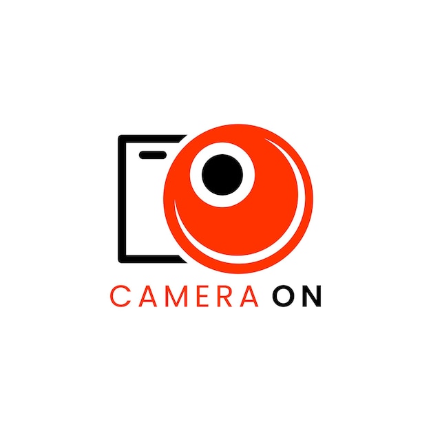 Vector de diseño de icono de logotipo de fotógrafo de lente de cámara