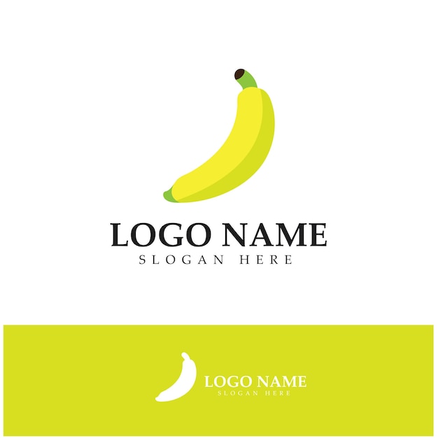 Vector de diseño de icono de logotipo de fruta de plátano