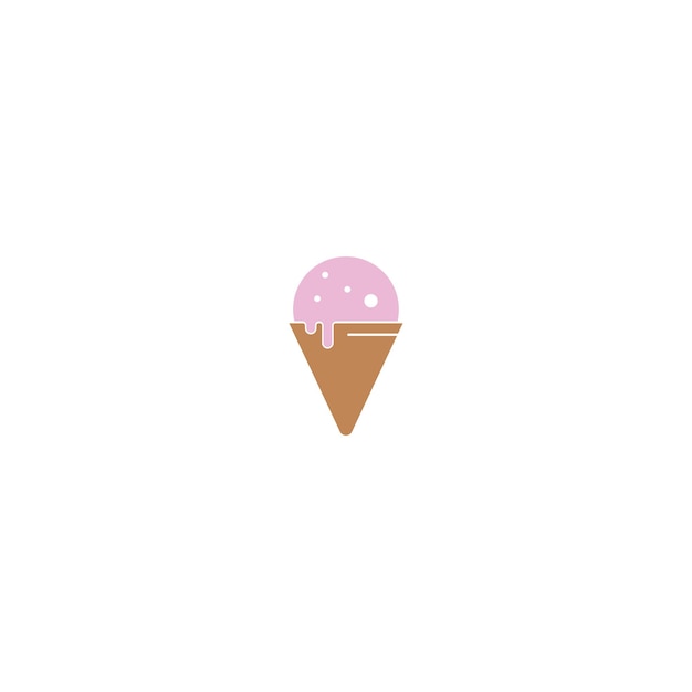 Vector de diseño de icono de logotipo de helado