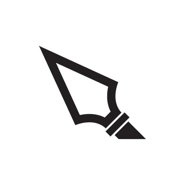 vector de diseño de icono de logotipo de lanza para uso múltiple