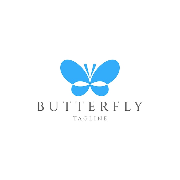 Vector de diseño de icono de logotipo de mariposa