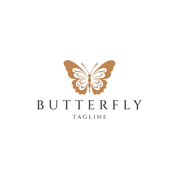 Vector de diseño de icono de logotipo de mariposa