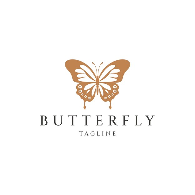 Vector de diseño de icono de logotipo de mariposa