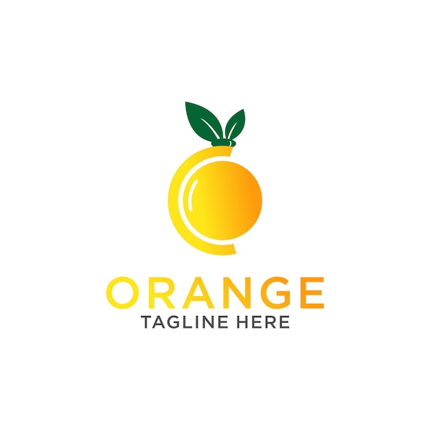 Vector de diseño de icono de logotipo naranja