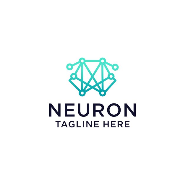 Vector de diseño de icono de logotipo neuro