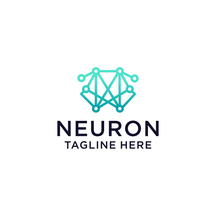 Vector vector de diseño de icono de logotipo neuro