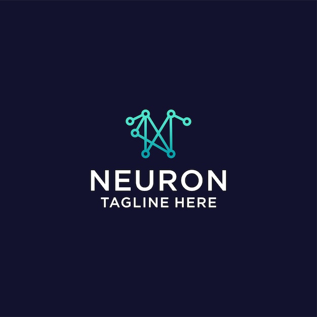Vector de diseño de icono de logotipo neuro