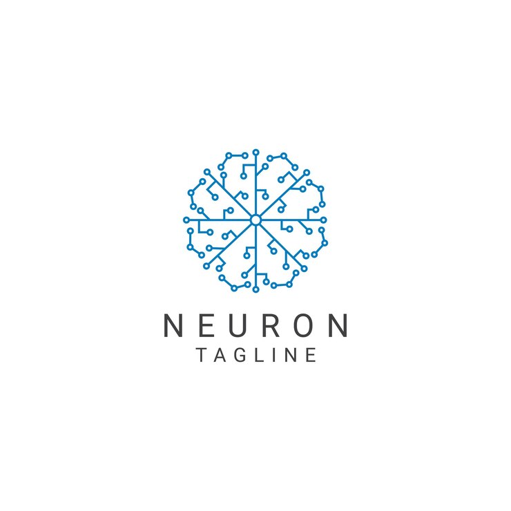 Vector vector de diseño de icono de logotipo de neurona